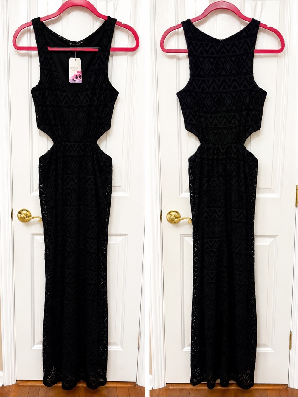 Dainty Hooligan Black Cutout Maxi Dress